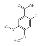 2-氯-4,5-二甲氧基苯甲酸结构式