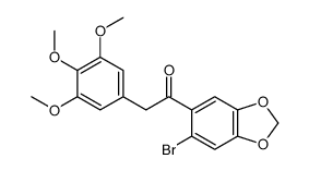 1-(6-bromo-1,3-benzodioxol-5-yl)-2-(3,4,5-trimethoxyphenyl)ethanone结构式