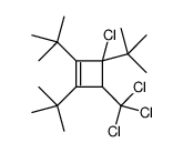 1,2,3-tritert-butyl-3-chloro-4-(trichloromethyl)cyclobutene结构式