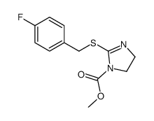 methyl 2-[(4-fluorophenyl)methylsulfanyl]-4,5-dihydroimidazole-1-carboxylate Structure