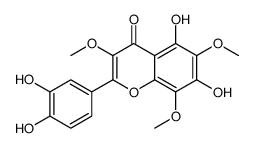 2-(3,4-Dihydroxyphenyl)-5,7-dihydroxy-3,6,8-trimethoxy-4H-1-benzopyran-4-one结构式