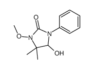 5-hydroxy-3-methoxy-4,4-dimethyl-1-phenylimidazolidin-2-one结构式