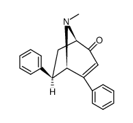 (1R,5R,6S)-8-Methyl-4,6-diphenyl-8-aza-bicyclo[3.2.1]oct-3-en-2-one结构式