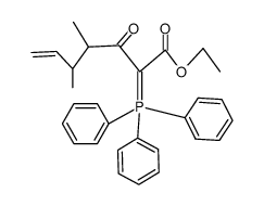 4,5-Dimethyl-3-oxo-2-(triphenyl-λ5-phosphanylidene)-hept-6-enoic acid ethyl ester Structure