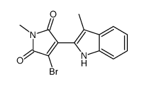 3-bromo-1-methyl-4-(3-methyl-1H-indol-2-yl)pyrrole-2,5-dione Structure
