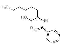 Octanoicacid, 2-(benzoylamino)-结构式