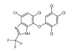 5,7-二氯-4-(2,4,5-三氯苯氧基)-2-(三氟甲基)-1H-苯并咪唑结构式