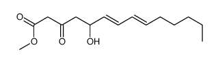 methyl 5-hydroxy-3-oxotetradeca-6,8-dienoate结构式