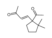(E)-4-(1-Acetyl-2,2-dimethyl-cyclopentyl)-but-3-en-2-on结构式