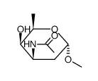 methyl-3-acetamido-2,3,6-tridesoxy-α-D-lyxo-hexopyranoside Structure