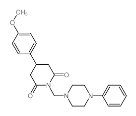 2,6-Piperidinedione,4-(4-methoxyphenyl)-1-[(4-phenyl-1-piperazinyl)methyl]- Structure