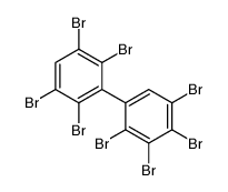1,2,3,4-tetrabromo-5-(2,3,5,6-tetrabromophenyl)benzene结构式