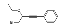 ethyl-(1-bromomethyl-3-phenyl-prop-2-ynyl)-ether结构式