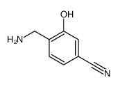 Benzonitrile, 4-(aminomethyl)-3-hydroxy- (9CI) Structure