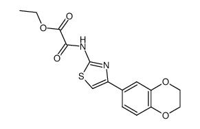 ethyl 2-((4-(2,3-dihydrobenzo[b][1,4]dioxin-6-yl)thiazol-2-yl)amino)-2-oxoacetate结构式