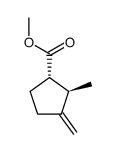 2-Methyl-3-methylene-1-cyclopentanecarboxylic acid methyl ester Structure