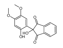 1H-Indene-1,3(2H)-dione, 2-hydroxy-2-(2-hydroxy-4,5-dimethoxyphenyl)-结构式