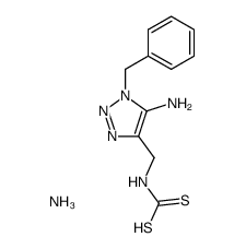 ammonium N-(4-amino-3-benzyl-3H-1,2,3-triazol-5-ylmethyl)dithiocarbamate Structure