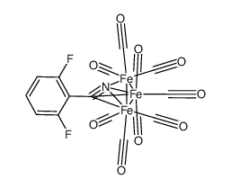 [Fe3(CO)9(μ3-η2-N.tplbond.CC6H3F2)]结构式