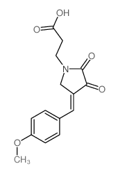 3-[4-[(4-methoxyphenyl)methylidene]-2,3-dioxo-pyrrolidin-1-yl]propanoic acid结构式