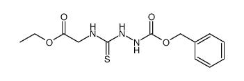 [1-Benzyloxycarbonyl-thiosemicarbazino-(4)]-essigsaeure-ethylester结构式