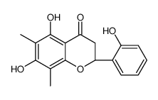 (2S)-2,3-Dihydro-5,7-dihydroxy-2-(2-hydroxyphenyl)-6,8-dimethyl-4H-1-benzopyran-4-one Structure