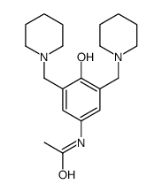 N-[4-hydroxy-3,5-bis(piperidin-1-ylmethyl)phenyl]acetamide结构式