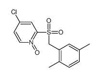 4-chloro-2-[(2,5-dimethylphenyl)methylsulfonyl]-1-oxidopyridin-1-ium Structure