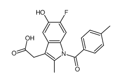 [1-(4-methylbenzoyl)-5-hydroxy-6-fluoro-2-methyl-1H-indol-3-yl]acetic acid结构式