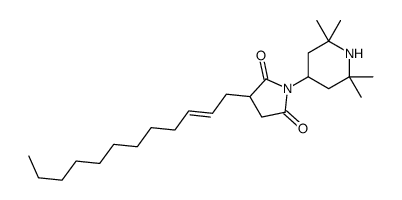 3-(2-十二碳烯基)-1-(2,2,6,6-四甲基-4-哌啶基)吡咯烷-2,5-二酮结构式