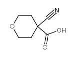 4-氰基四氢-2H-吡喃-4-羧酸结构式