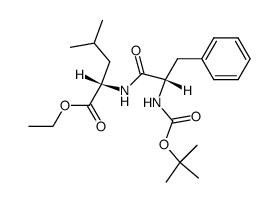 N-(tert-butoxycarbonyl)-L-phenylalanyl-L-leucine ethyl ester结构式