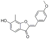 (2Z)-6-Hydroxy-2-(4-methoxybenzylidene)-7-methyl-1-benzofuran-3(2H)-one Structure