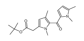 t-butyl-1,4-dimethyl-5-(1,5-dimethylpyrrol-2-oyl)pyrrole-2-acetate Structure