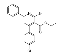 ethyl 2-bromo-4-(4-chlorophenyl)-6-phenyl-3-pyridinecarboxylate Structure