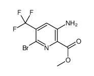 3-氨基-6-溴-5-(三氟甲基)吡啶甲酸甲酯结构式