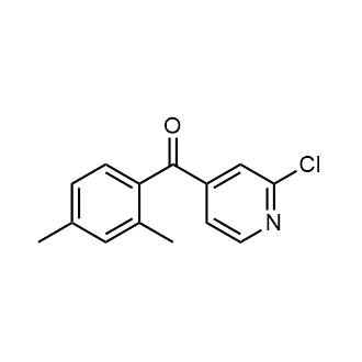 (2-氯吡啶-4-基)(2,4-二甲基苯基)甲酮结构式