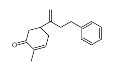 (5R)-2-methyl-5-(4-phenylbut-1-en-2-yl)cyclohex-2-en-1-one结构式