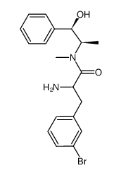2-amino-3-(3-bromo-phenyl)-N-((2R)-hydroxy-(1R)-methyl-2-phenyl-ethyl)-N-methyl-propionamide结构式