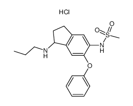 N-(6-Phenoxy-1-propylamino-5-indanyl)methanesulfonamide, hydrochloride Structure