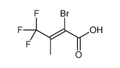 2-BROMO-3-(TRIFLUOROMETHYL)-2-BUTENOIC ACID Structure