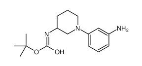 [1-(3-氨基-苯基)-哌啶-3-基]-氨基甲酸叔丁酯结构式
