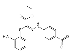 ethyl 2-(2-aminophenyl)sulfanyl-2-[(4-nitrophenyl)hydrazinylidene]acetate结构式