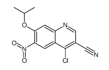 4-氯-7-(1-甲基乙氧基)-6-硝基-3-喹啉甲腈结构式