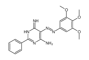 2-phenyl-5-[(3,4,5-trimethoxyphenyl)diazenyl]pyrimidine-4,6-diamine Structure