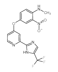 N-甲基-2-硝基-4-[[2-[5-(三氟甲基)-1H-咪唑-2-基]-4-吡啶基]氧基]-苯胺结构式