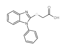 (1-苯基-1H-苯并咪唑-2-基磺酰基)-乙酸结构式