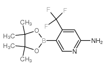 2-氨基-4-三氟甲基-5-吡啶硼酸嚬哪醇酯结构式