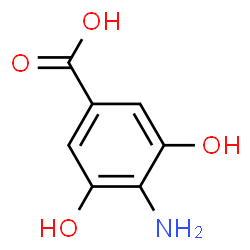 4-amino-3,5-dihydroxybenzoic acid Structure