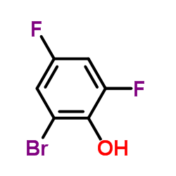 2-溴-4,6-二氟苯酚结构式